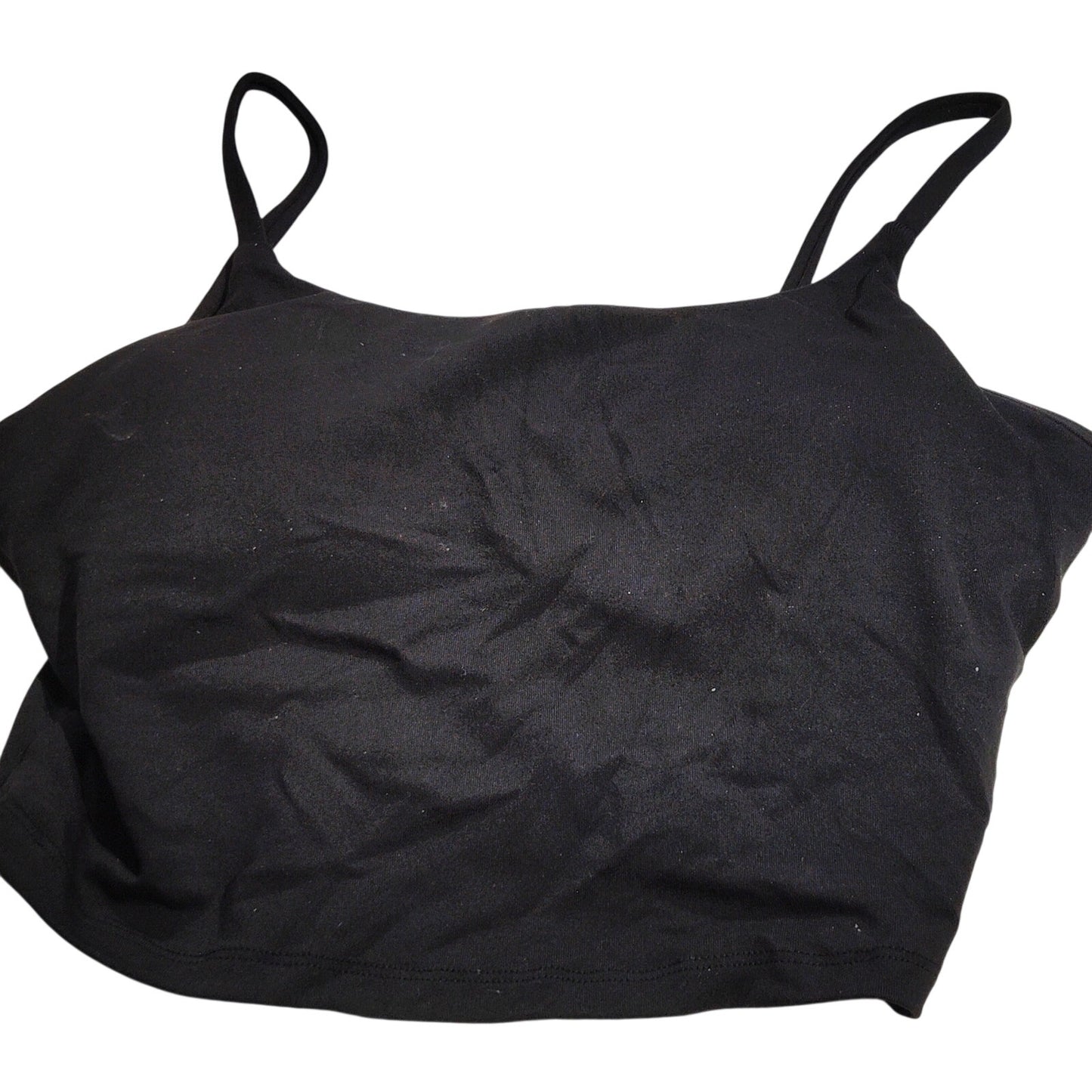 Padded Sports Bra Swim Top – Scoop Neck Longline – Black – Medium – NWT