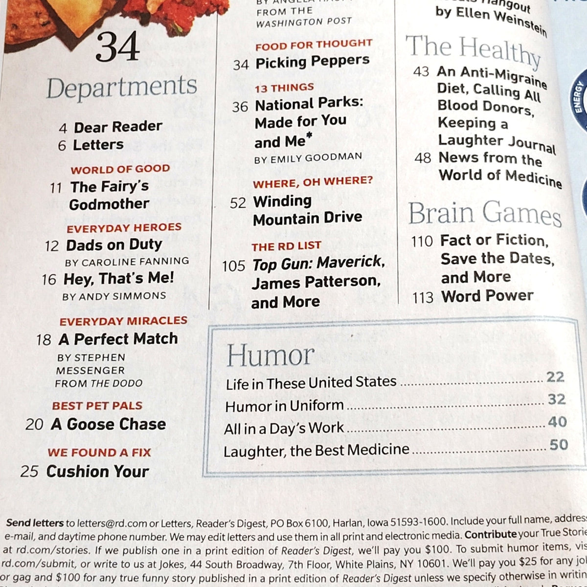 Reader's Digest June 2022 Back Issue - Future of Tech, Margaret Atwood