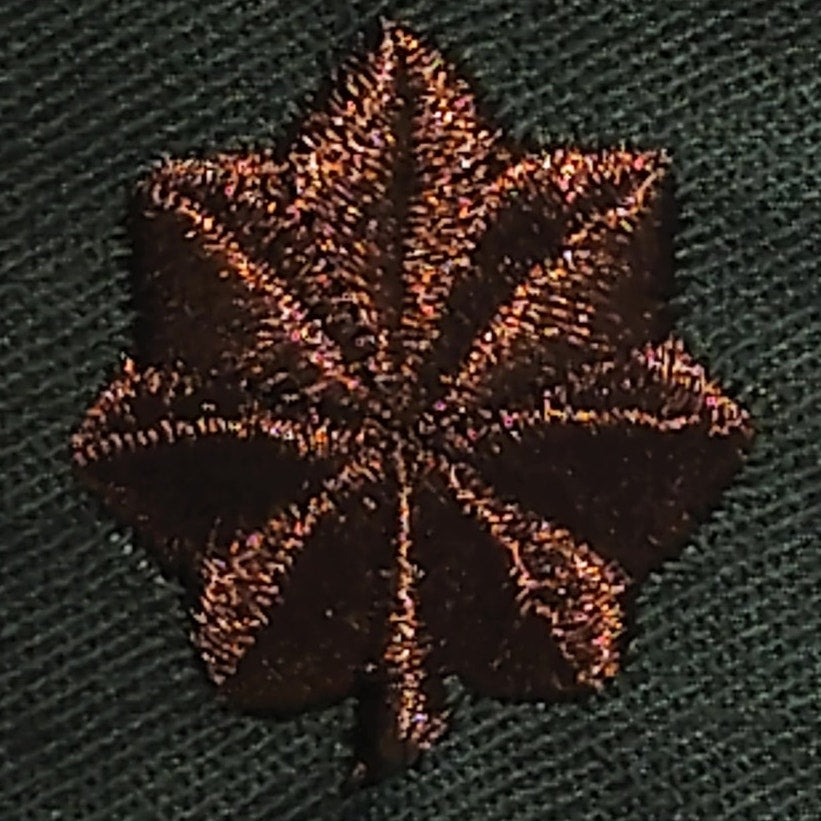 Pre-1989 USN Cap Device Subdued Embroidered Lieutenant Commander ODG Sew-On