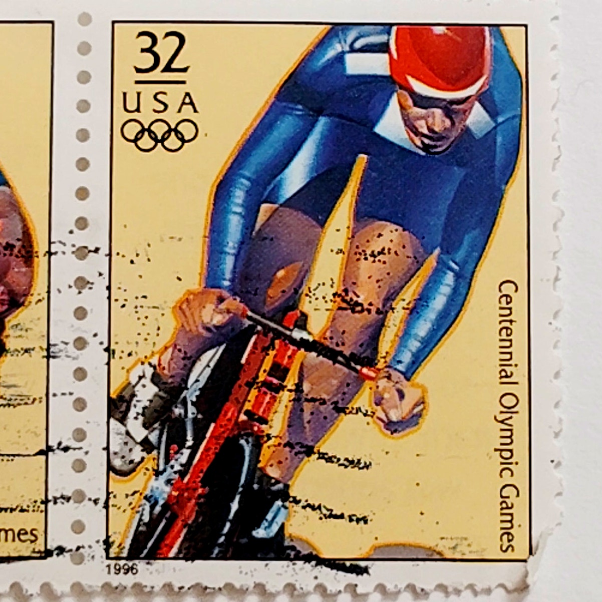 Strip of 5 – 1996 USA 32¢ Centennial Olympic Games – Horizontal Strip, Canceled