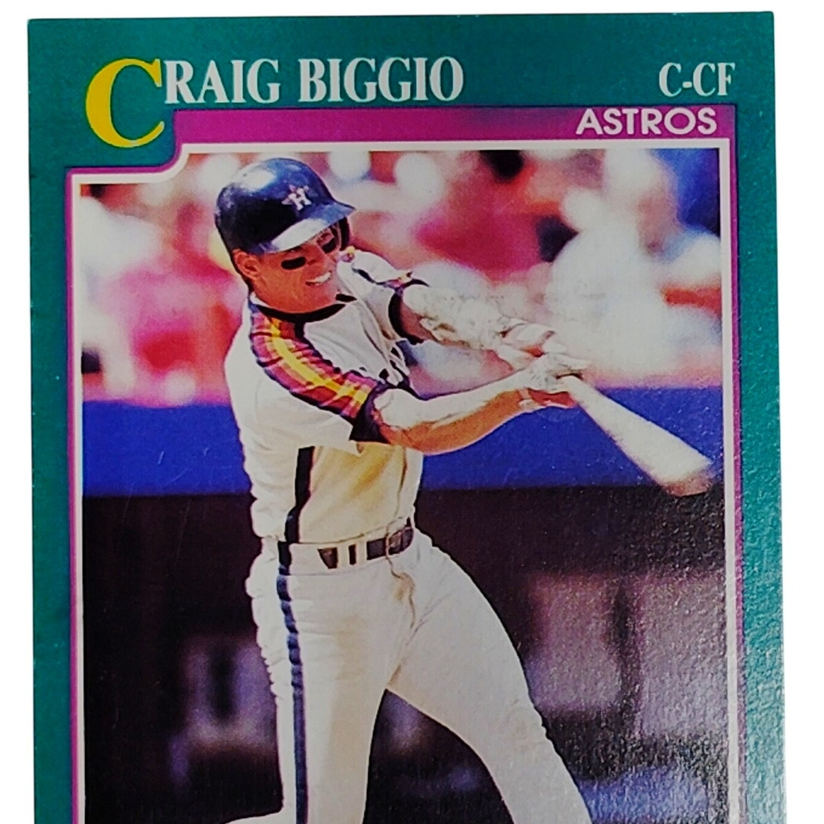 1991 Score Craig Biggio Card #161 Houston Astros C/OF VG/EX