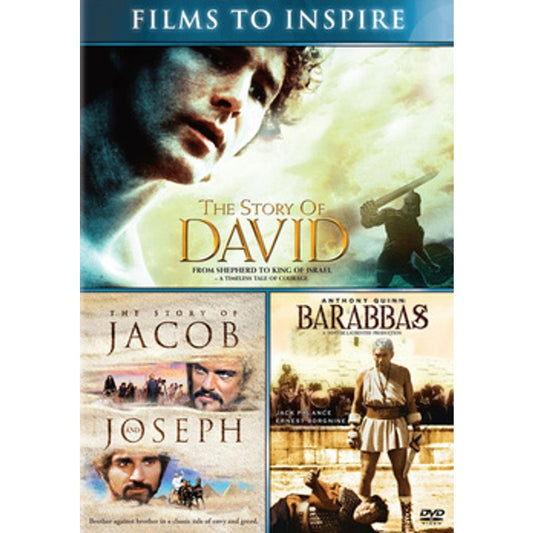 3 Movies - Barabbas Story of David Story of Jacob and Joseph DVD Biblical Drama