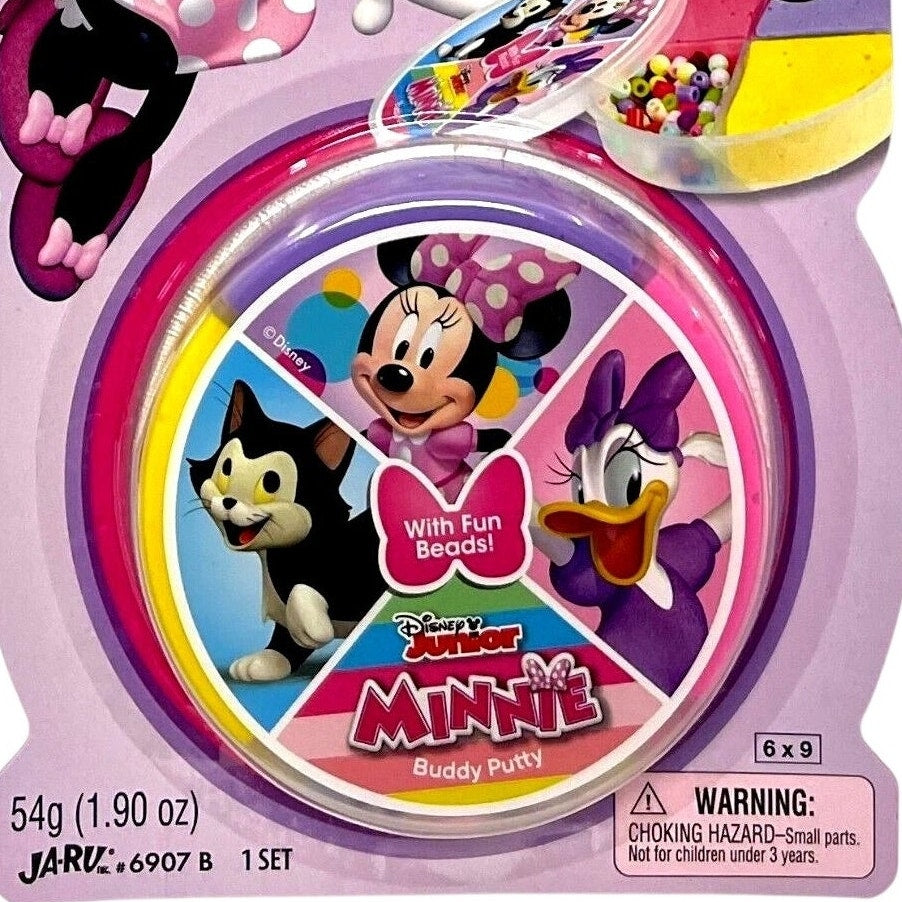 Disney Minnie Buddy Putty – 1 Pack w/ Confetti, 3 Colors, Fun Beads, Ages 4+