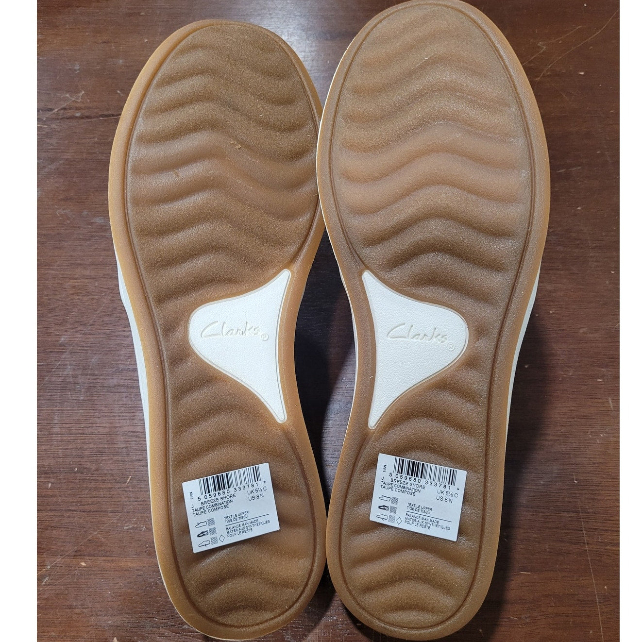 Clarks Breeze Shore Mule – Taupe Combi, Women’s Size 8 Narrow, Slip-On Comfort