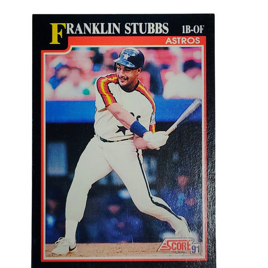 1991 Score Franklin Stubbs Card #308 Houston Astros 1B VG/EX