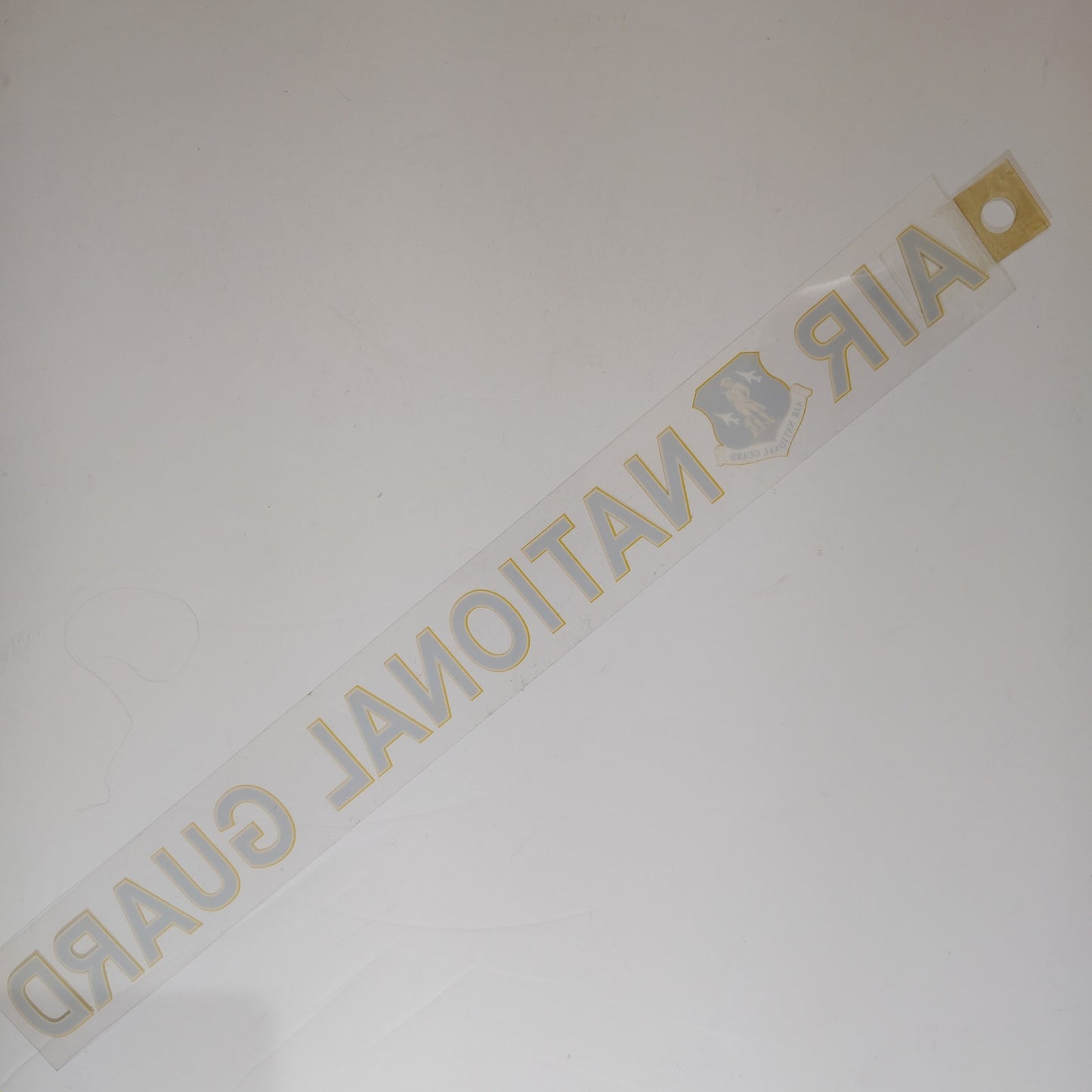 Air National Guard Rear Window Vinyl Decal – 16.5" x 1.75" – Blue/Yellow w/ COA