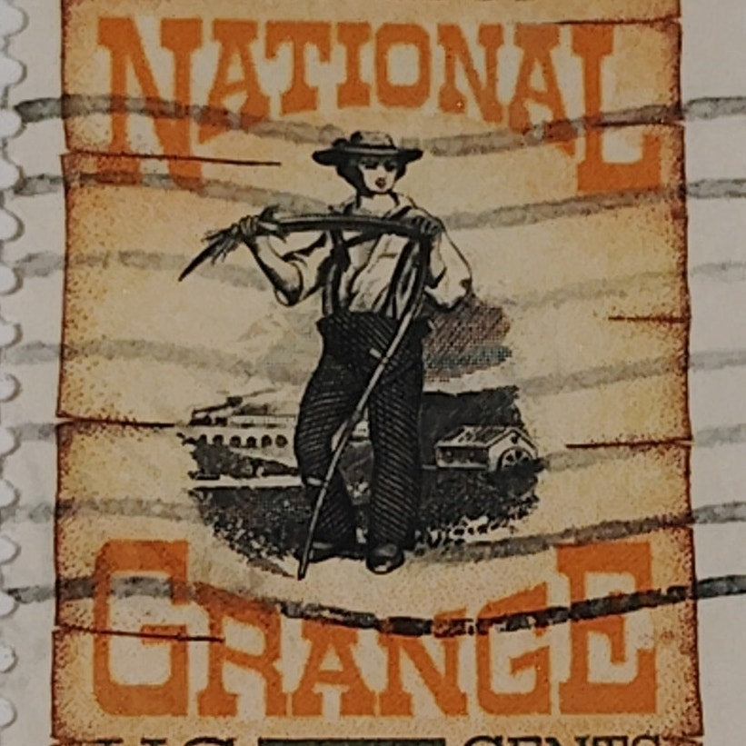 1967 Scott #1323 – 5¢ National Grange Centennial / Farmer with Scythe – Canceled
