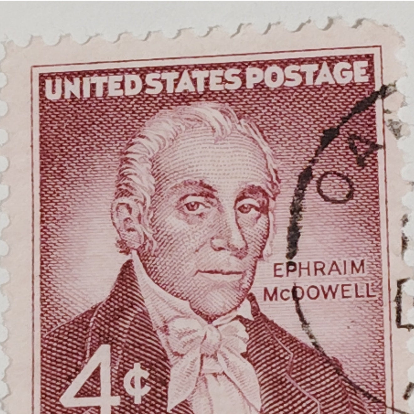 1959 Scott #1138 – 4¢ Ephraim McDowell / Surgical Pioneer – Canceled