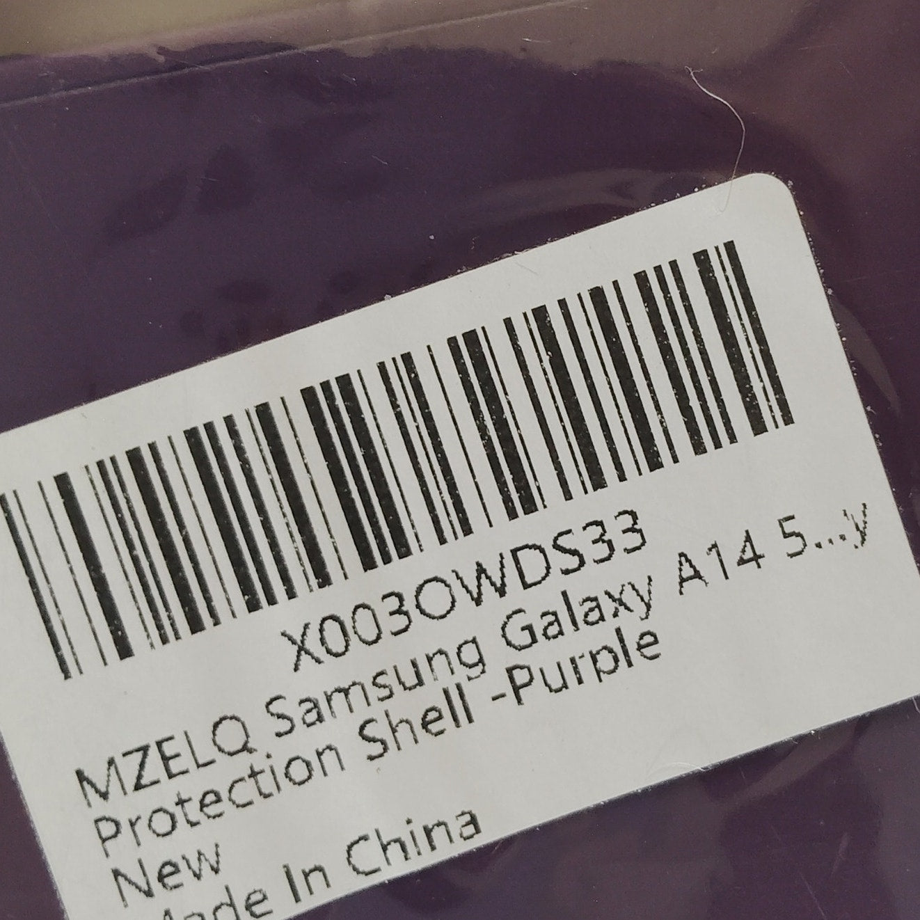 MZELQ Purple Bumper Case Shell For Samsung Galaxy A14 5G Phone