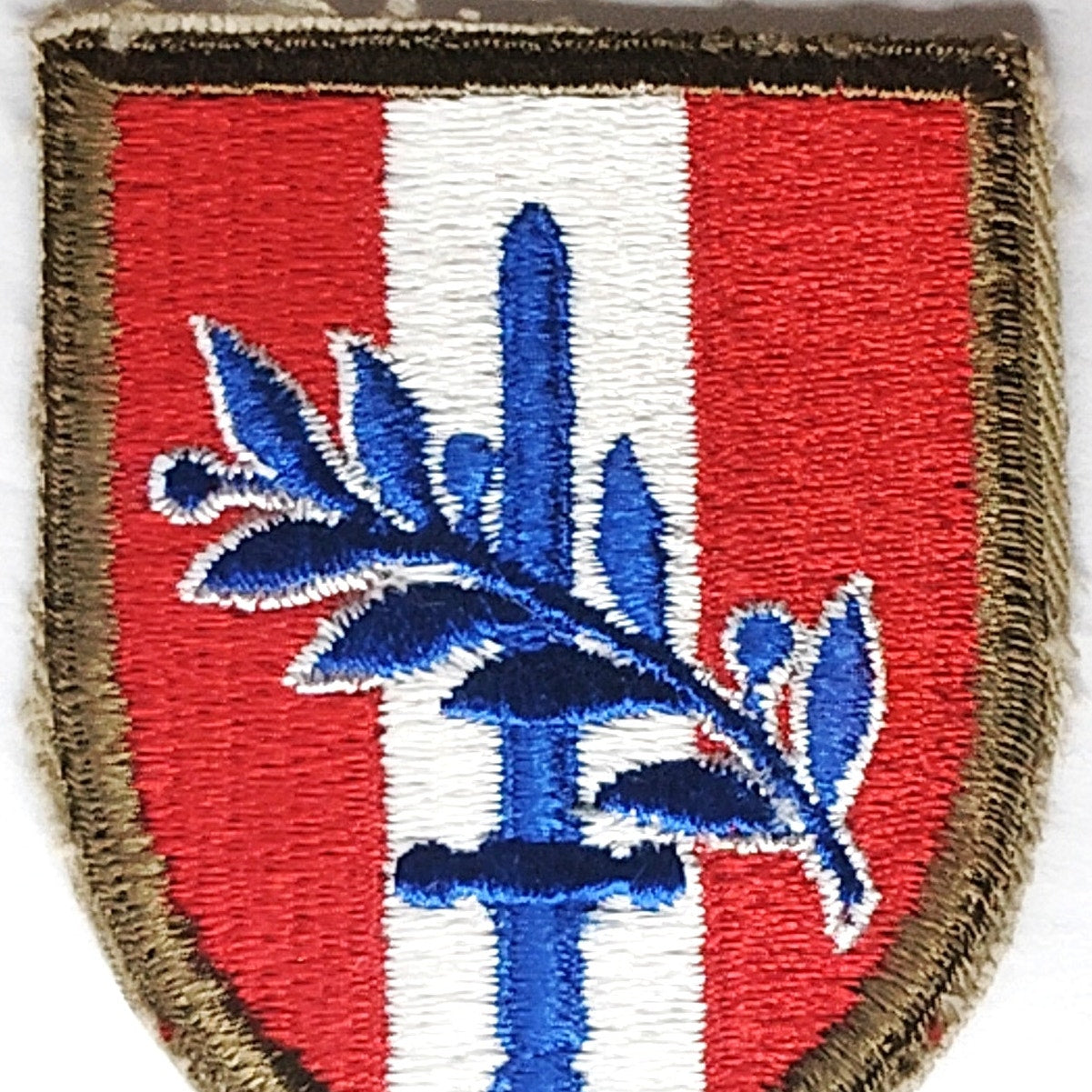 USFA Shoulder Sleeve Insignia Austria Occupation Patch Sew‑On 3" × 2‑1/4"