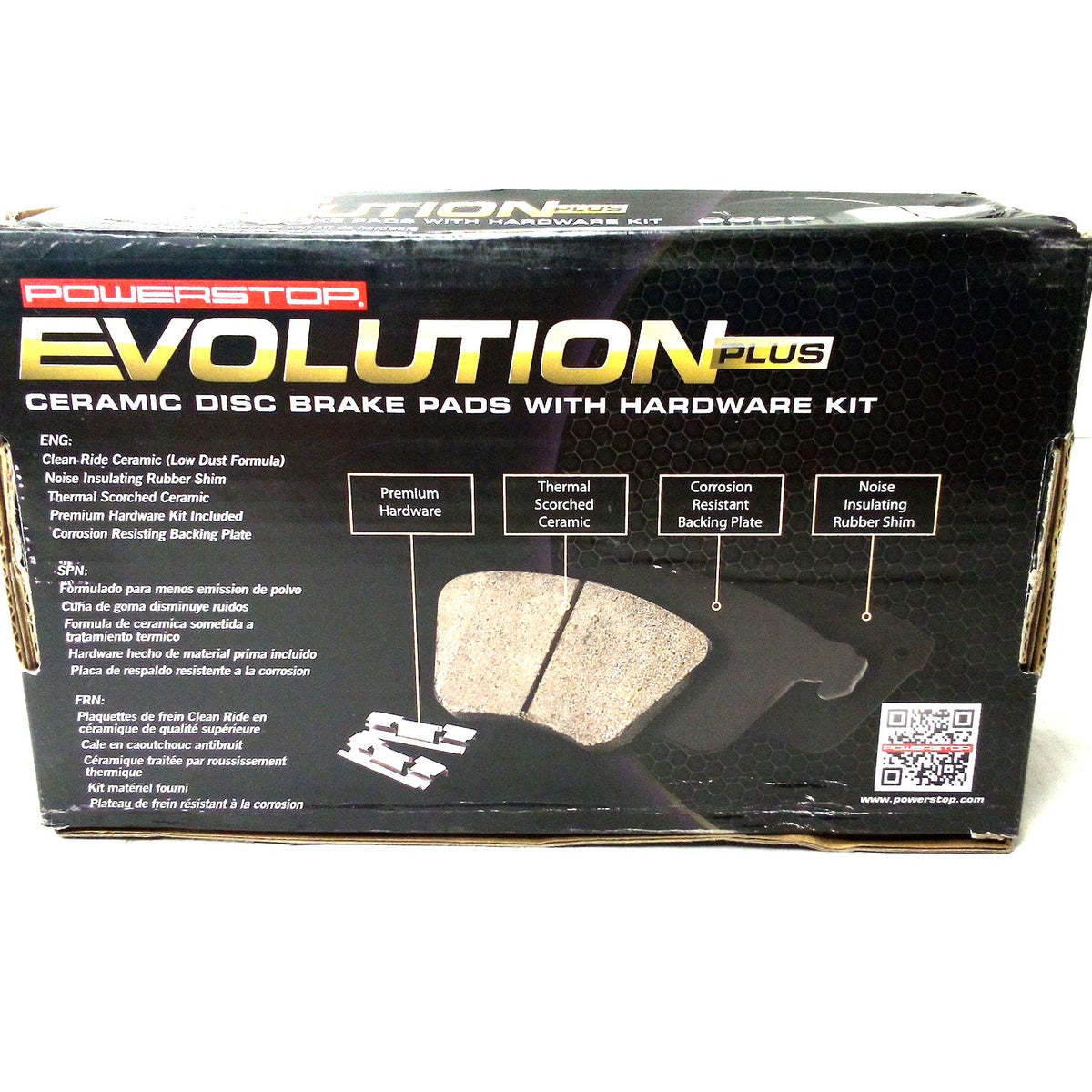 PowerStop 17-1086 Z17 Evolution Plus Ceramic Rear Brake Pads w/ Hardware Kit