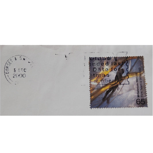 Royal Mail Great Britain 2000 Millennium 65p Stamp Cover Dorset Postmark