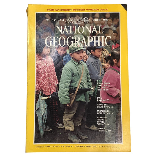 National Geographic Magazine October 1979, Two Englands, China, Fiber Optics ...