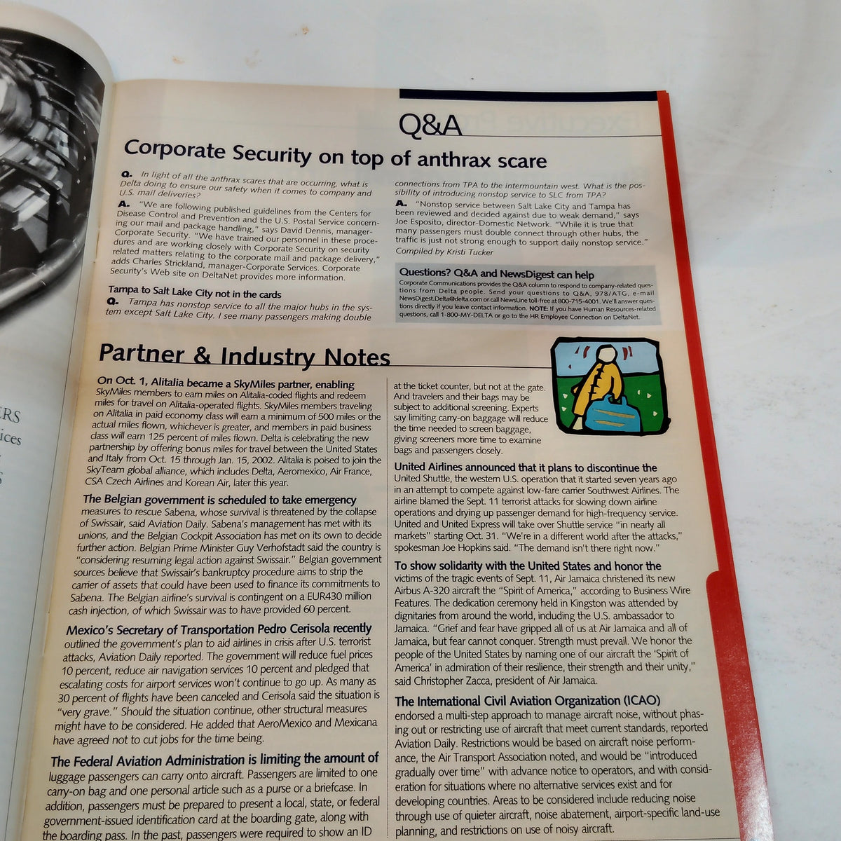 Delta News Digest - October 22, 2001 - Employee Magazine, Multi-color