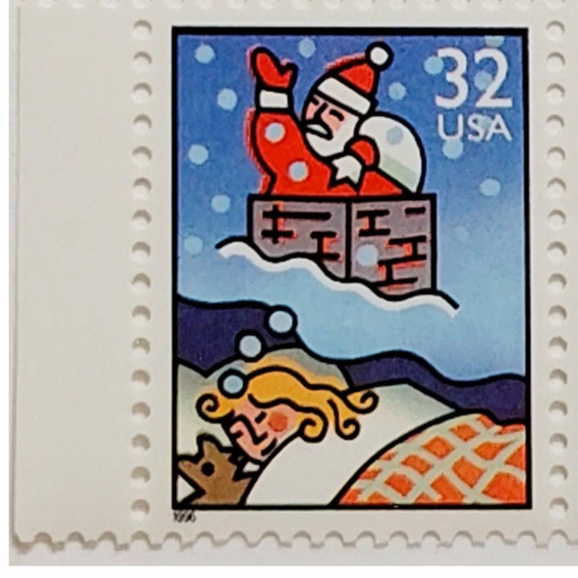 Block of 4 – 1996 USA 32¢ Christmas Family Scenes MNH Scott 3111a Set