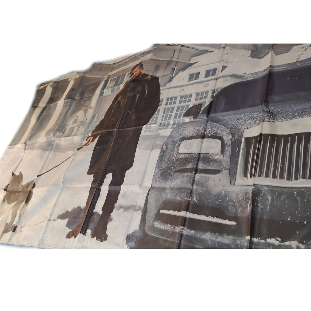 Drake Views Winter Scene Tapestry Wall Hanging 3x5 ft w/ Metal Grommets