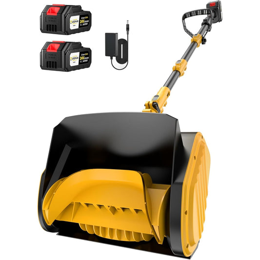 Cordless Snow Shovel – 13" 24V Electric Snow Blower – Dual Batteries – 21000 RPM