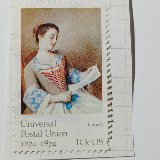 1974 US Postage Stamp Scott #1533 10c Liotard Lovely Reader Used Canceled