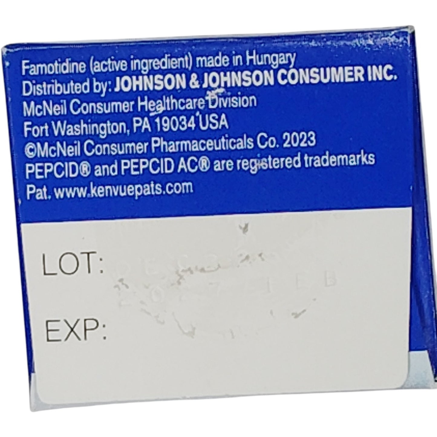 Pepcid AC – 20 Tablets – Icy Cool Mint Coating – Exp. 02/2027