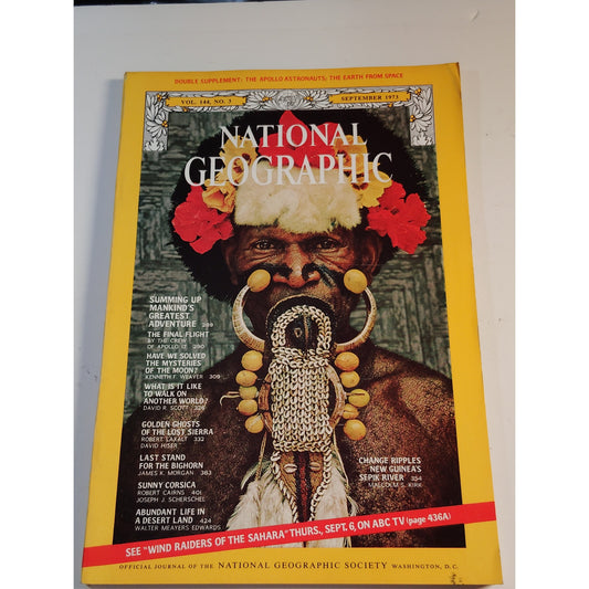 National Geographic – September 1973, Apollo Missions, Bighorn Sheep, Corsica