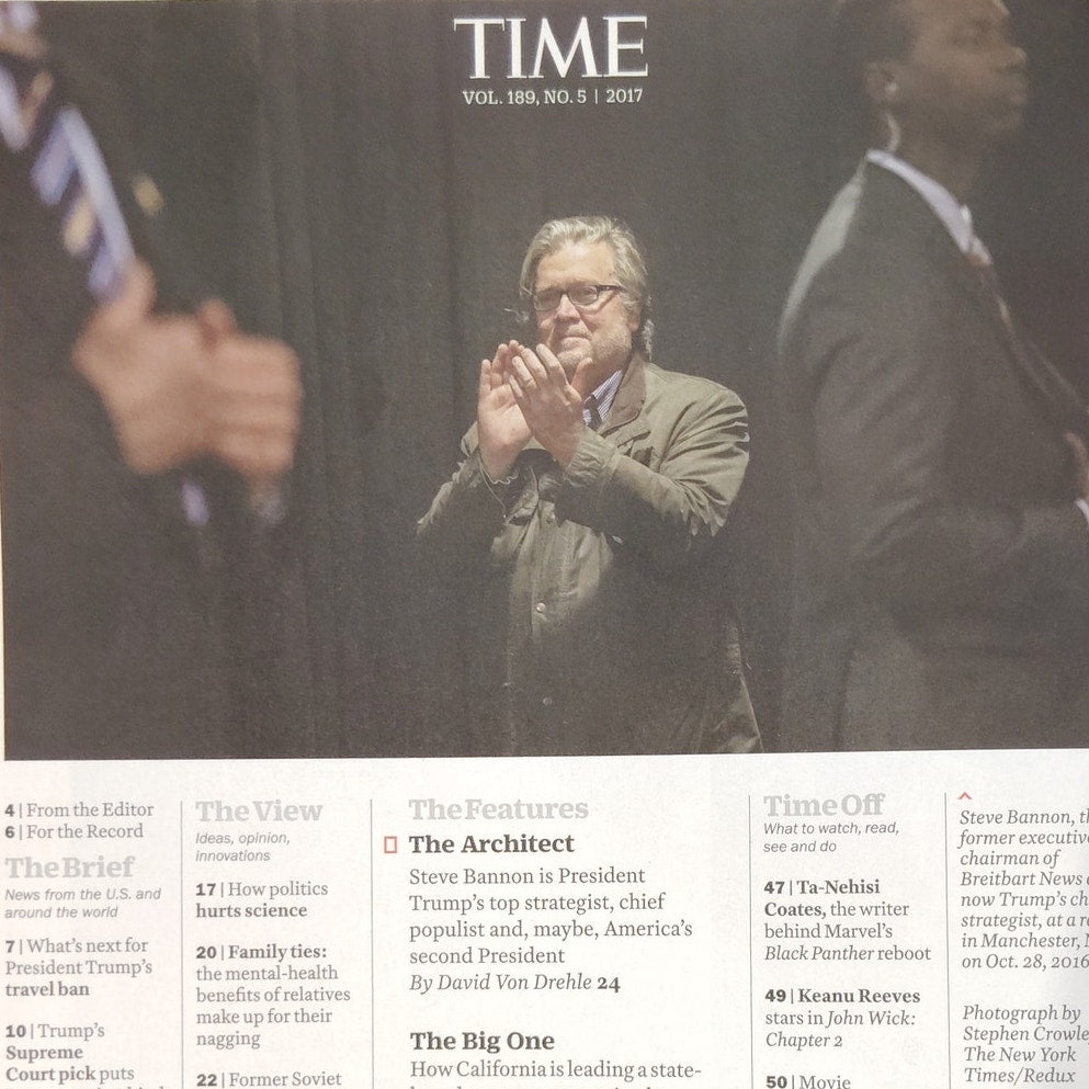 TIME Magazine February 13 2017 Steve Bannon Great Manipulator Vol 189 No 5