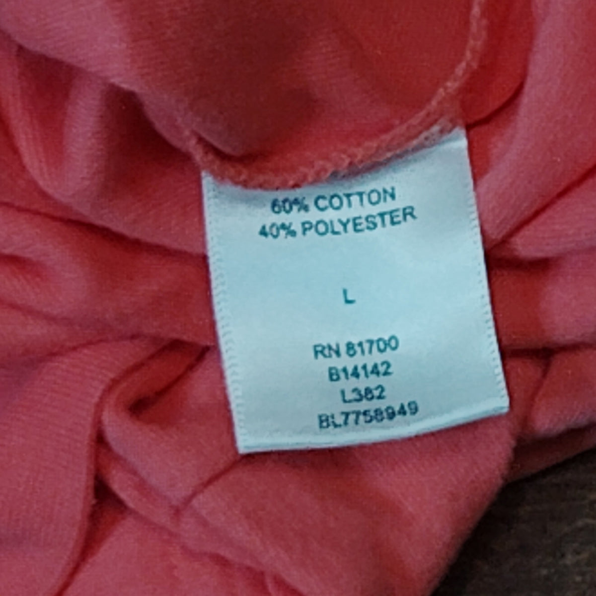 Blair Women's Pink Short Sleeve Crew Neck T-Shirt Size L - Cotton Blend