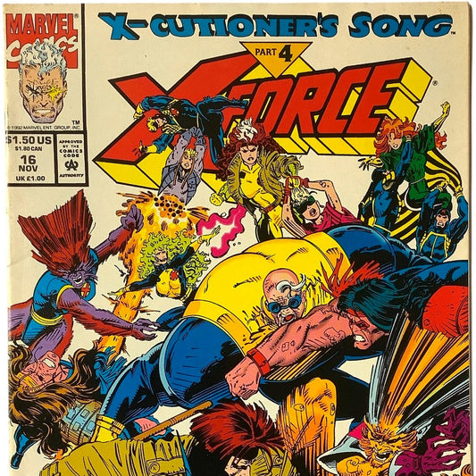 Marvel Comic's X-Force #16, X-cutioner's Song Part 4, Nov 1992, NM 9.4