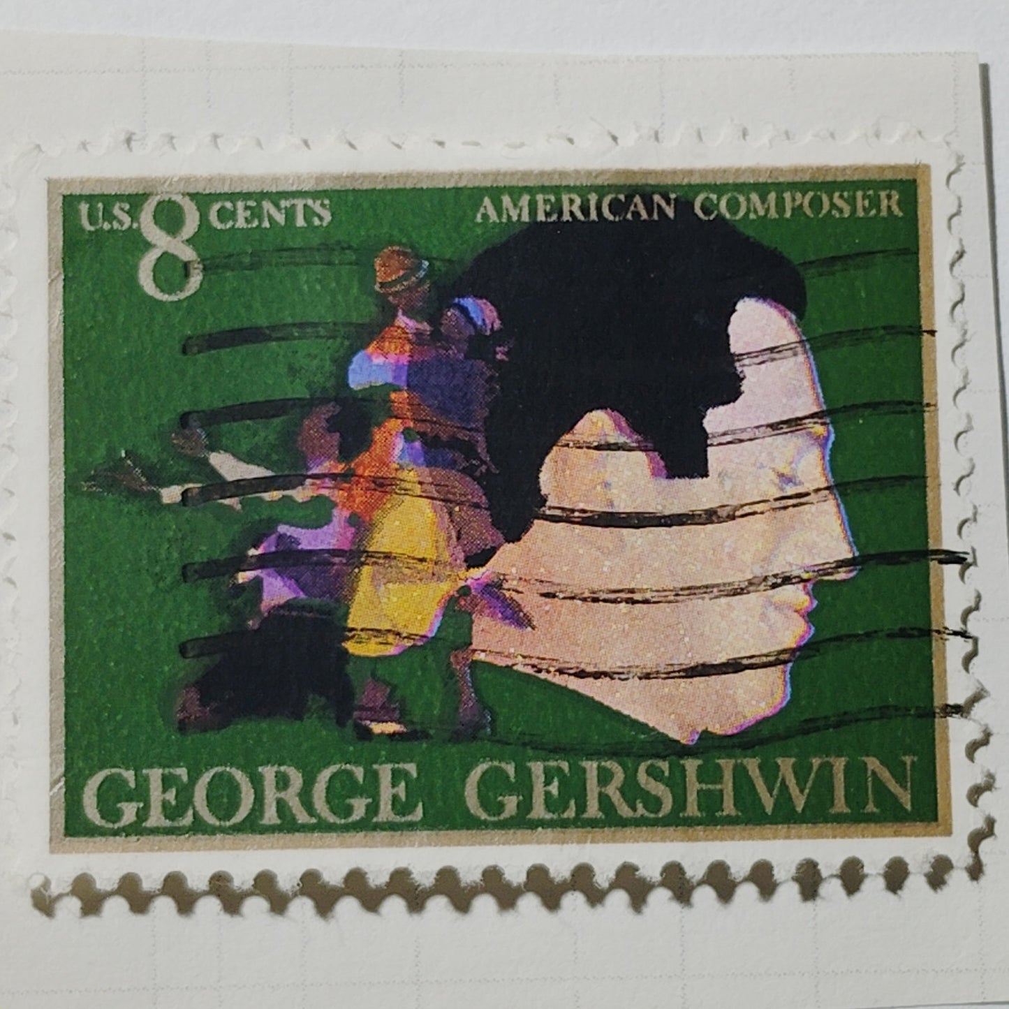 1973 US Postage Stamp Scott #1484 8c George Gershwin American Composer Used