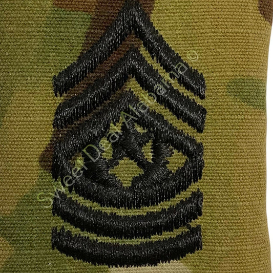 U.S. Army Command Sergeant Major OCP Slip-On Rank Insignia, Multi-Camo 2 x 1.75