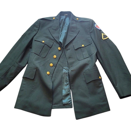 1997 U.S. Army EG-489 Dress Coat – Size 41L, Private 1st Class E3 & Georgia National Guard Insignias