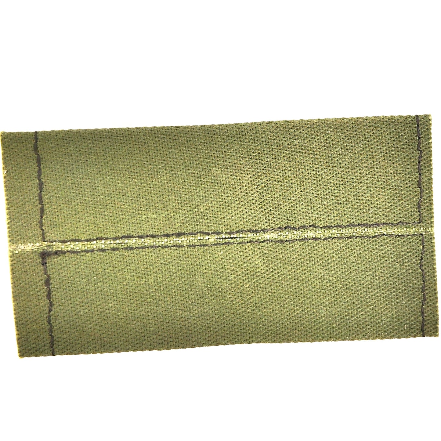 US Navy Dental Corps Subdued Collar Device Black on ODG Folded Twill 3.2 × 1.75"