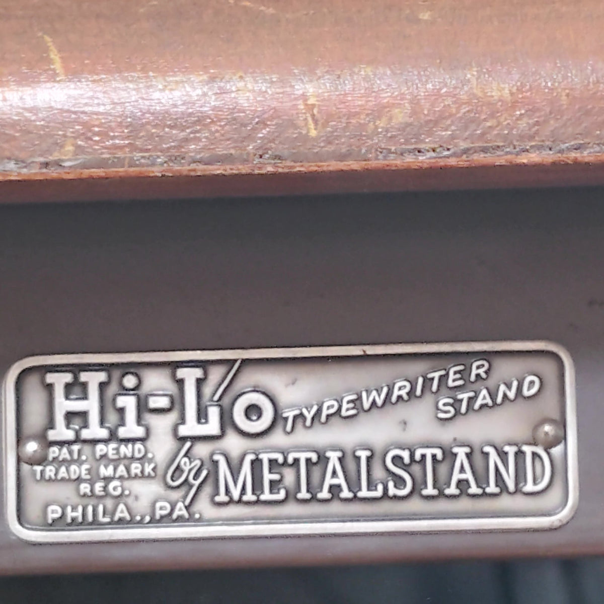 VTG Hi-Lo Metalstand Drop Leaf Typewriter Stand Rolling Cart MCM - LOCAL PICKUP