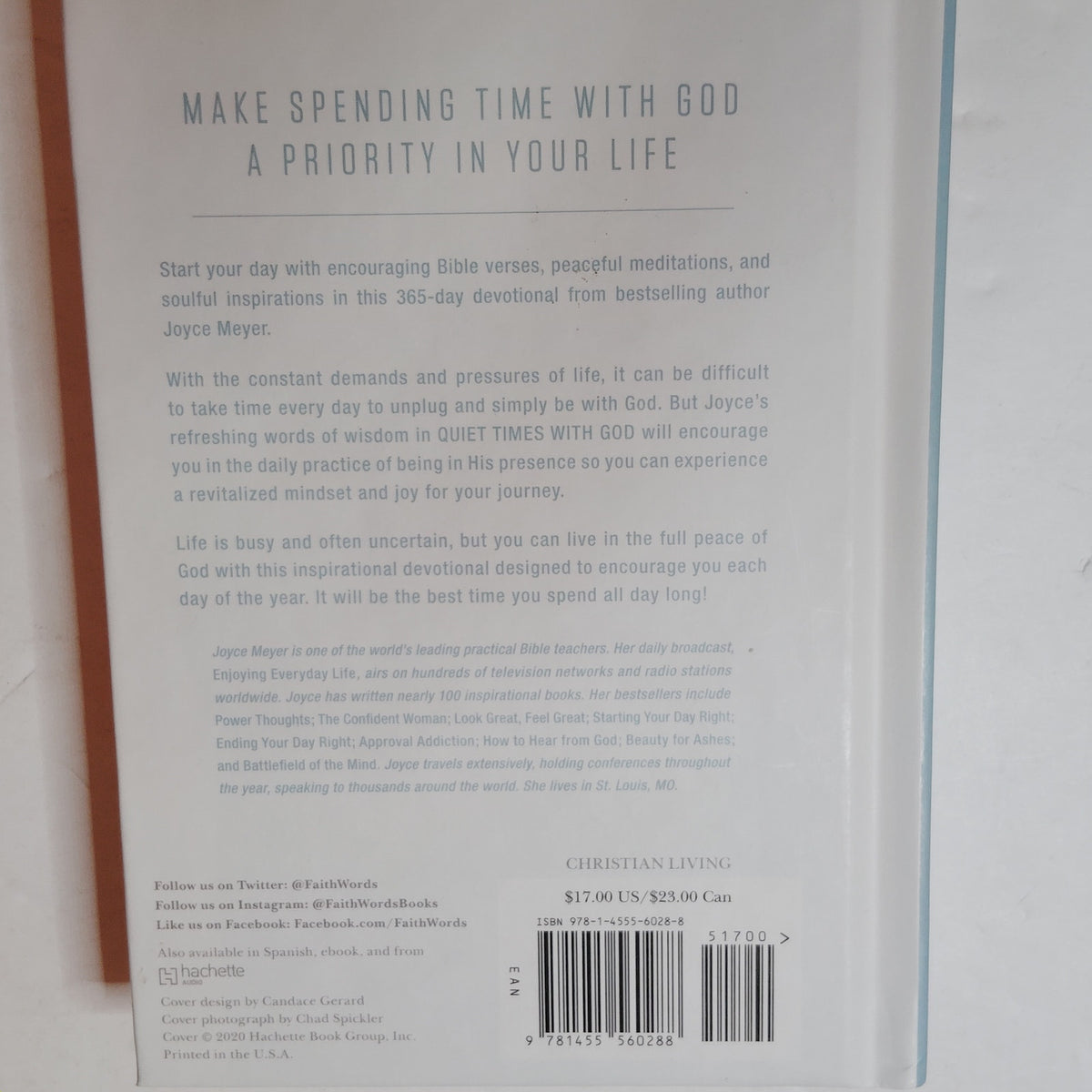 Joyce Meyer Quiet Times with God Devotional 365 Daily Inspirations Hardcover