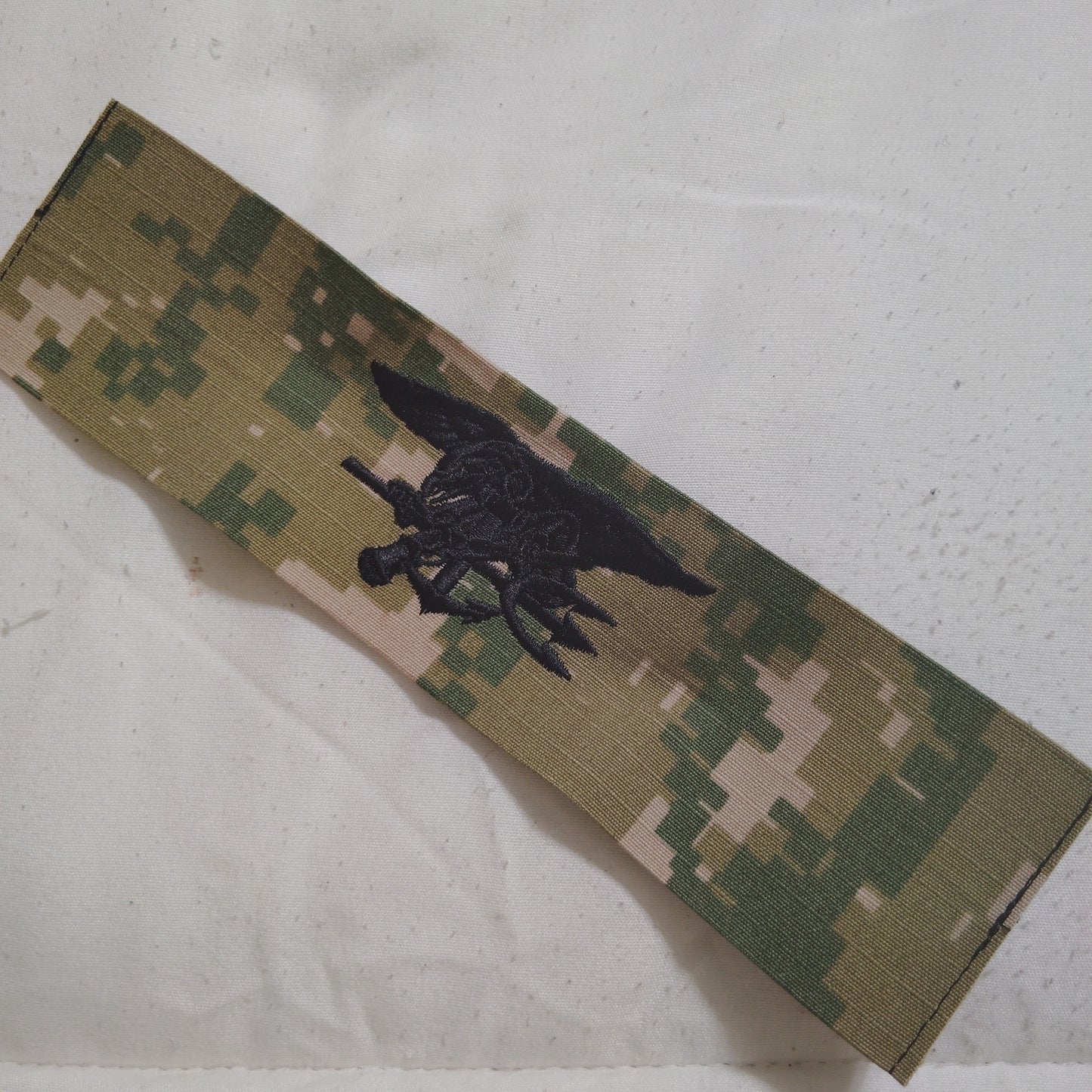 U.S. Navy Special Warfare Trident Tape, NWU Type III – 7.375" × 1.875" TE Sew-On