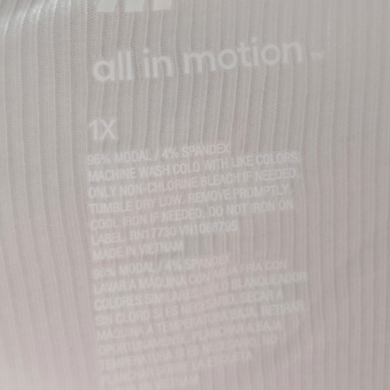 All in Motion Women’s Twist Front Long Sleeve Top Light Beige 1X