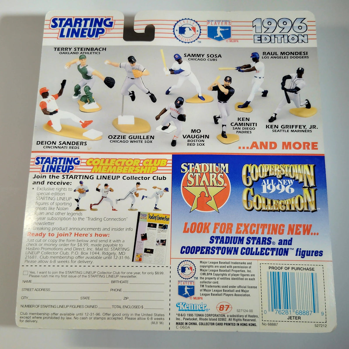 1996 Kenner Starting Lineup Derek Jeter New York Yankees Action Figure