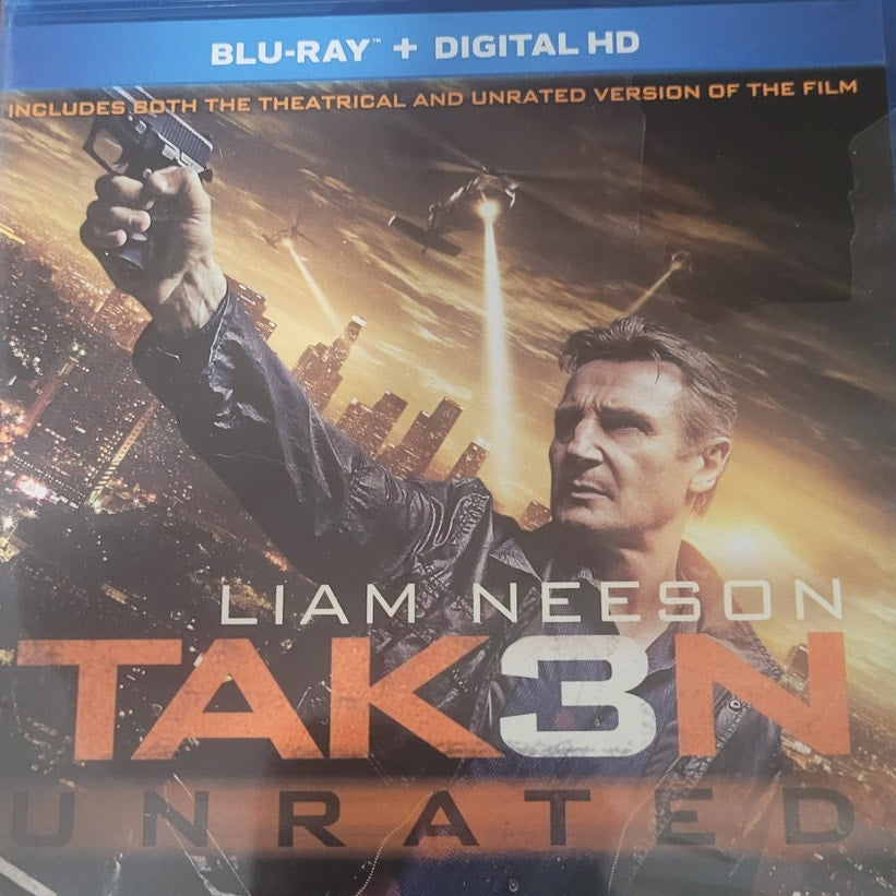 Taken 3 Unrated Blu-ray + Digital HD Combo Pack Liam Neeson Action Thriller 2015