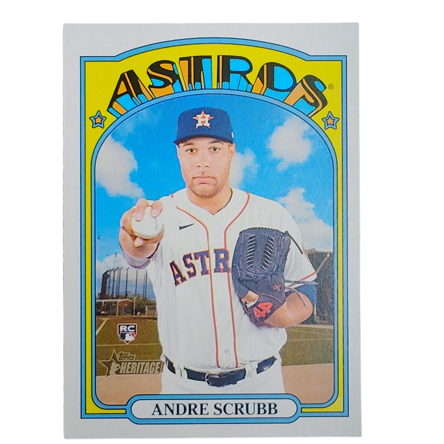 2021 Topps Heritage Andre Scrubb 592 RC Houston Astros Pitcher Rookie VG/EX