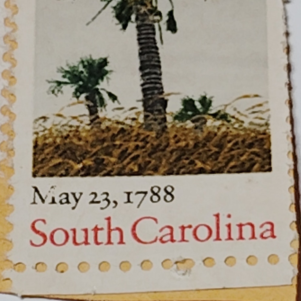 1988 South Carolina 25 Cent USA Palmetto Tree Stamp - Pre-Owned Scott 2343