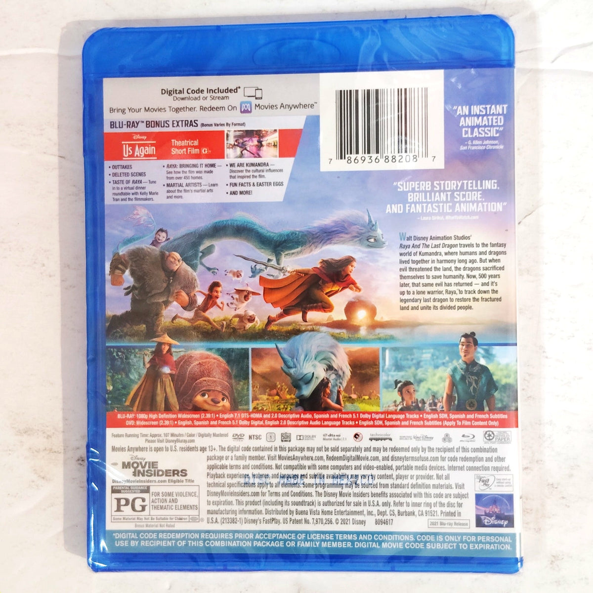 Disney Raya and the Last Dragon Multi-Screen Blu-ray DVD, NIP