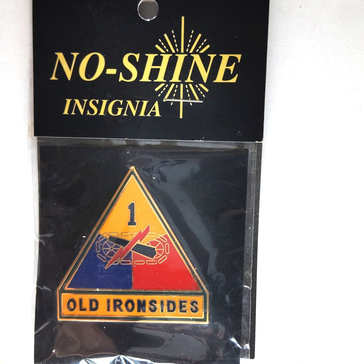 1st Armored Division CSIB Novelty Hat Lapel Pin Old Ironsides 2" × 2"