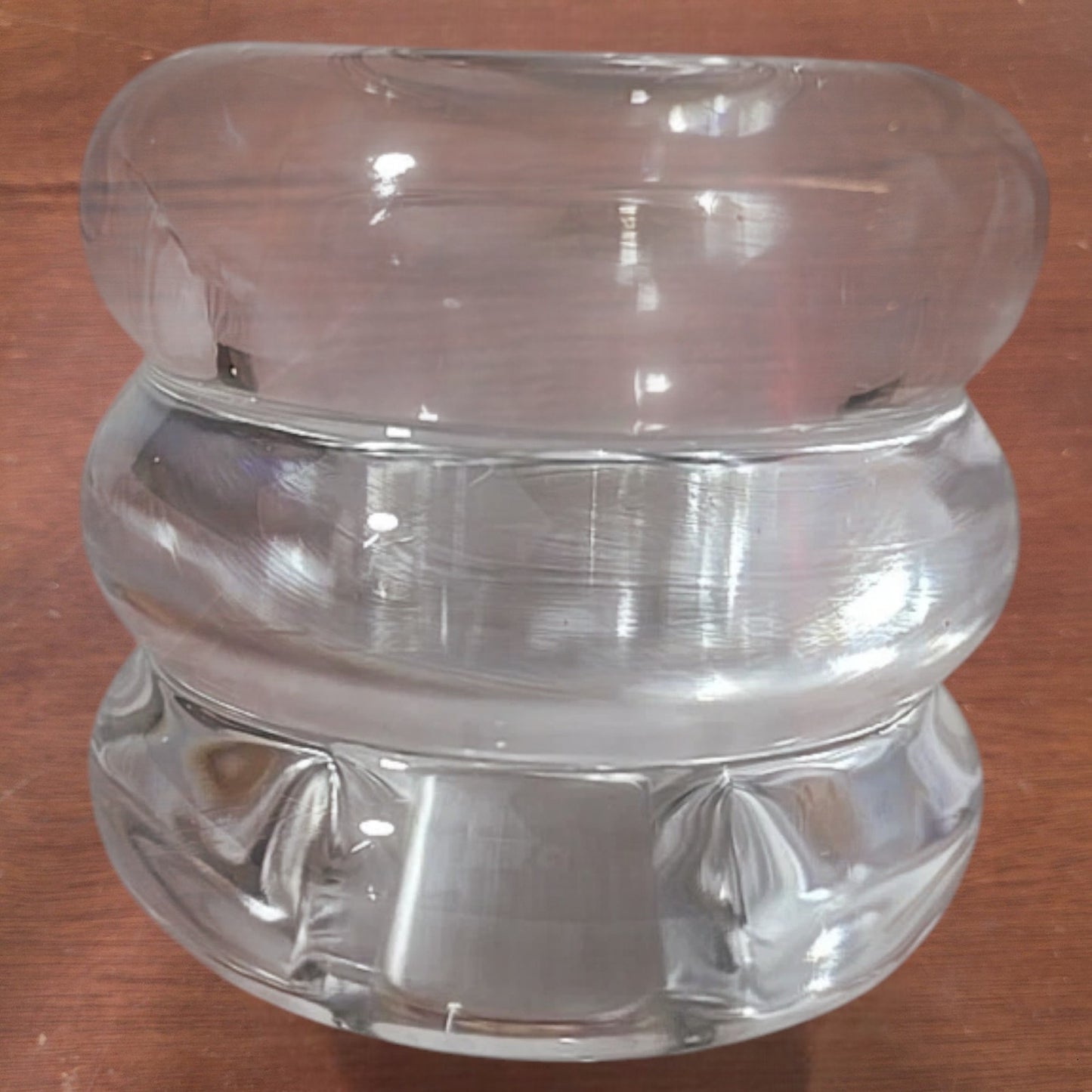 4-pk Bubble Glass Taper Candle Holders – Clear – Modern Sculptural Design