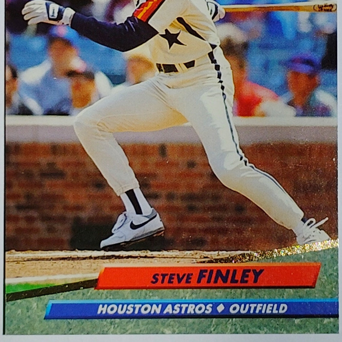 1992 Fleer Ultra Steve Finley #202 Houston Astros Outfield - Rainbow Jersey VG/EX