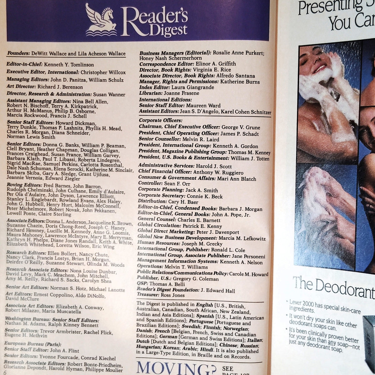 Reader's Digest Magazine January 1992 Vintage - Three Days that Shook The World