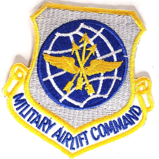 Vintage USAF Military Airlift Command Patch MAC Globe Wings 3" Sew‑On