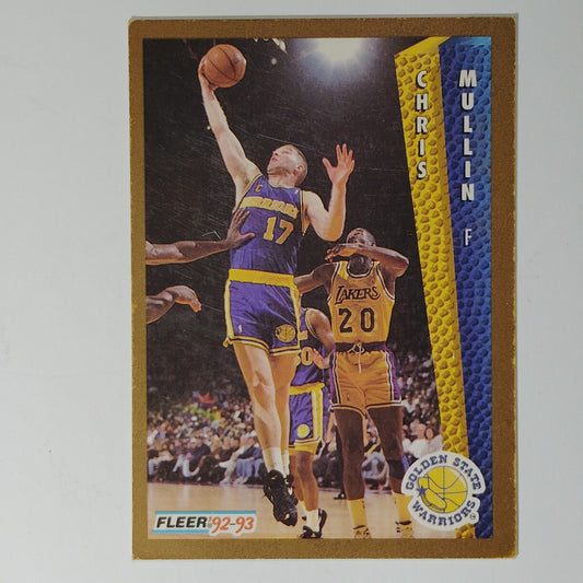 1992-93 Fleer Chris Mullin #77 Golden State Warriors Guard Hall of Fame NBA Card