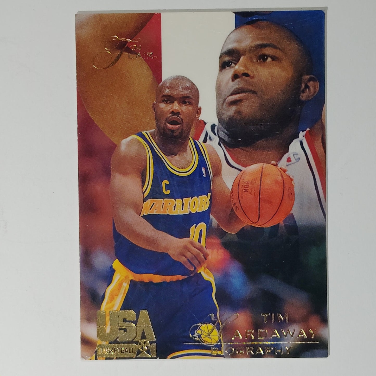 1994 Flair Team USA Tim Hardaway Biography #28 Warriors Guard