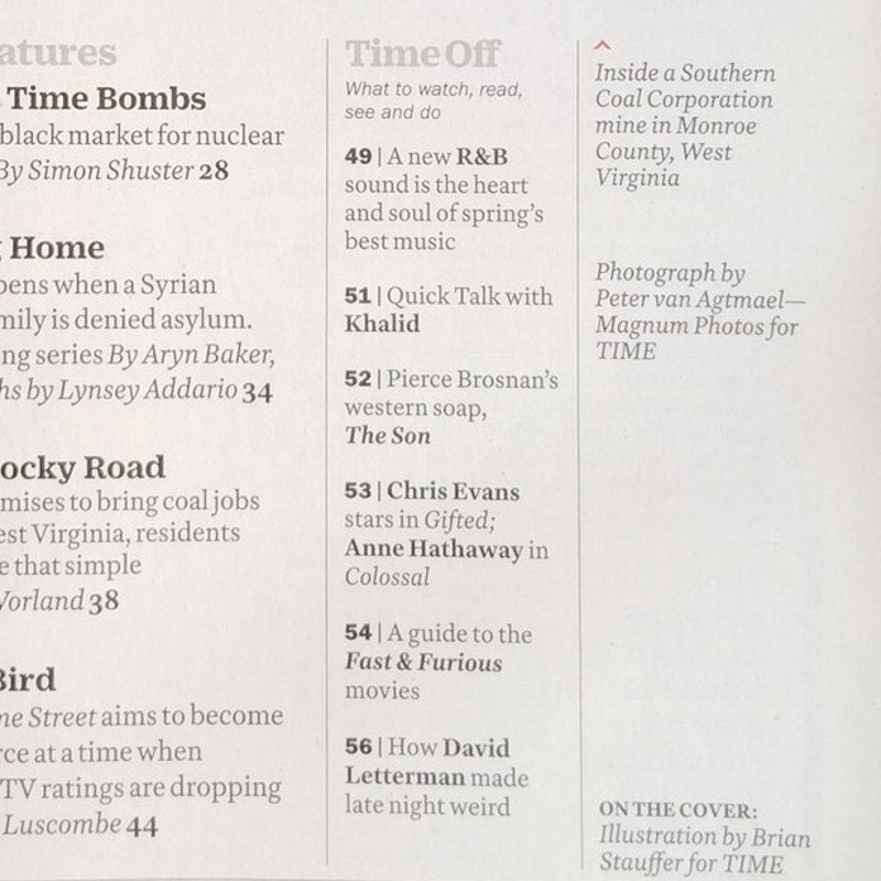 TIME Magazine April 17 2017 Uranium Underworld Vol 189 No 14 - Dirty Bombs