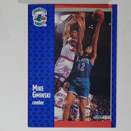 1991–92 Fleer Mike Gminski #254 – Charlotte Hornets – Center – VG/EX