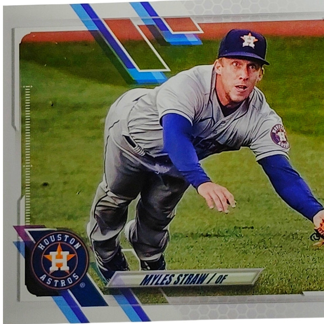 2021 Topps Update Myles Straw Houston Astros Outfielder OF Card #US317 VG/EX